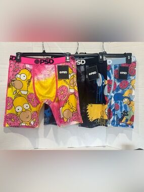 3-Pack PSD Underwear x The Simpsons Men's Boxer Briefs Multicolor MEDIUM NWT